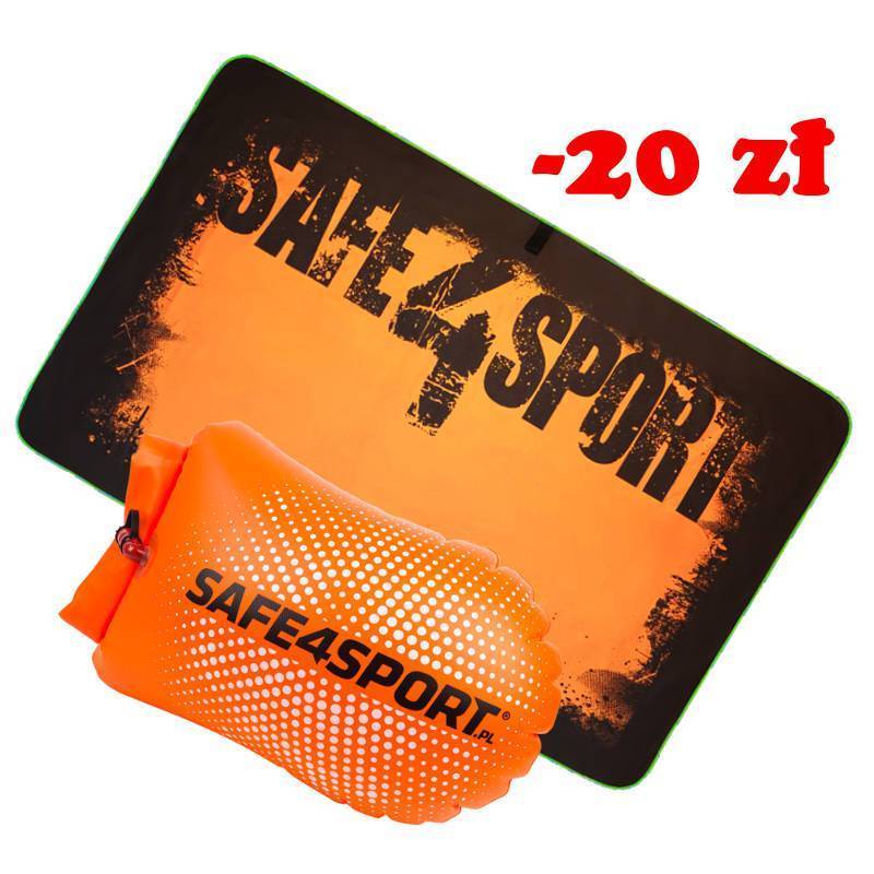 Set 6 PerfectSwimmer safety buoy and a towel