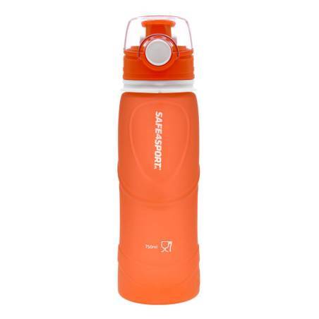 Składana butelka silikonowa 750 ml duża pomarańczowa safe4sport