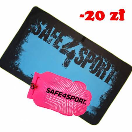 zestaw bojka perfectswimmer+ pink i ręcznik z mikrofibry safe4sport